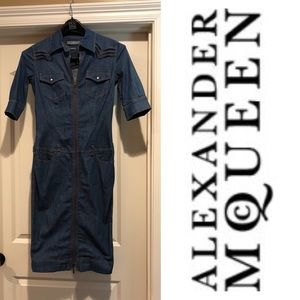 Alexander McQueen denim dress